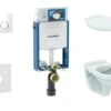 Geberit Kombifix - Set Voorwandinstallatie, Closet Alpha Met WC-zitting, SIGMA20 Bedieningsknop, Wit/chroom 110.302.00.5 NR4