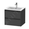 Duravit Ketho.2 - Wastafelkast 550x610x480 Mm, 2 Laden, Grafiet Mat K25262049490000