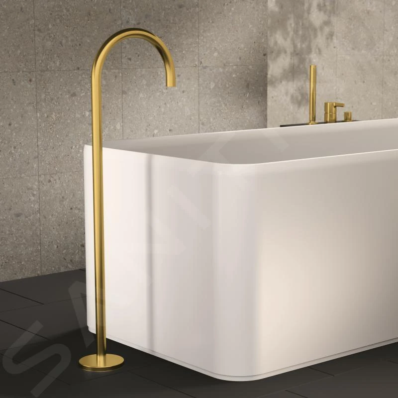 Ideal Standard Joy - Vrijstaande Baduitloop Met Inbouwdeel, Brushed Gold A7387A2 3 Ideal Standard Joy - Vrijstaande Baduitloop Met Inbouwdeel, Brushed Gold A7387A2 - Afbeelding 3