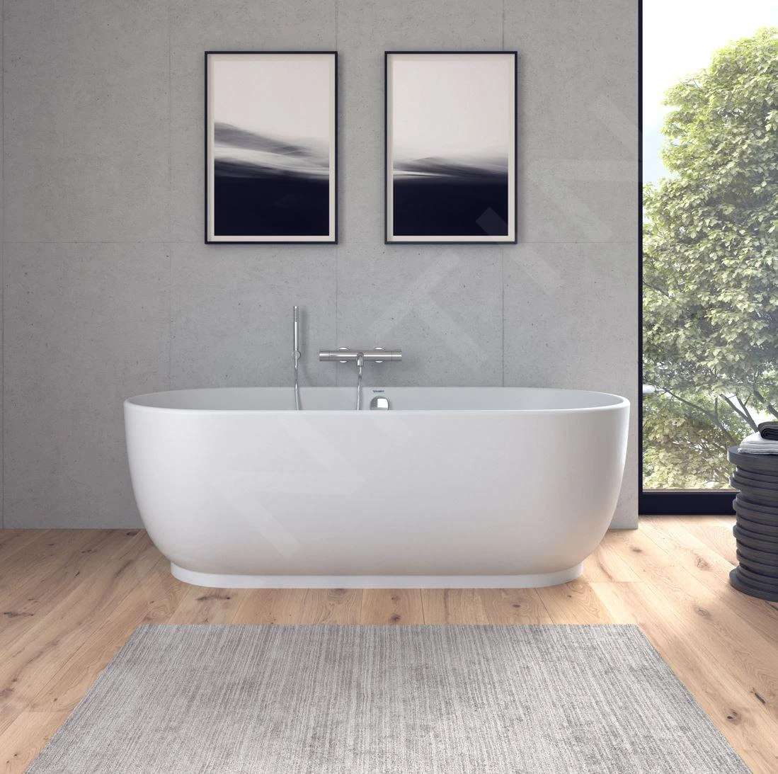 Duravit Luv - Vrijstaand Bad, 1800x950 Mm, DuraSolid, Wit 700433000000000 4 Duravit Luv - Vrijstaand Bad, 1800x950 Mm, DuraSolid, Wit 700433000000000 - Afbeelding 4