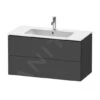 Duravit L-Cube - Wastafelonderkast 550x1020x481 Mm, 2 Laden, Grafiet Mat LC624204949
