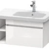 Duravit DuraStyle - Wastafelonderkast 398x730x448 Mm, 1 Lade, Glanzend Wit DS639302222