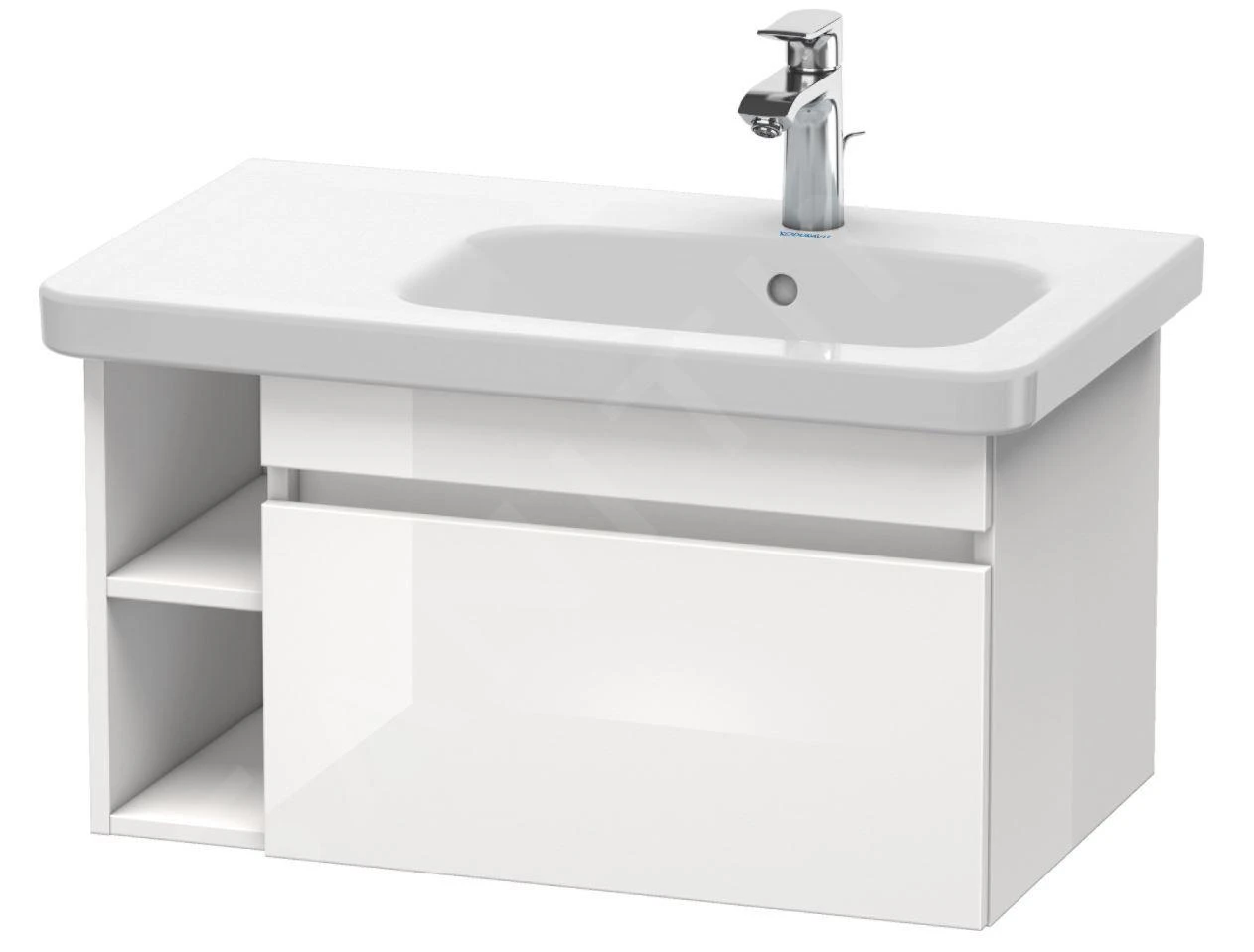 Duravit DuraStyle - Wastafelonderkast 398x730x448 Mm, 1 Lade, Glanzend Wit DS639302222 1 Duravit DuraStyle - Wastafelonderkast 398x730x448 Mm, 1 Lade, Glanzend Wit DS639302222