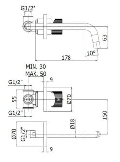 Paffoni Jo - Inbouw Wastafelkraan Incl. Inbouwdeel, 2-gats, Chroom JO006CR70 -Badkamer Luxe ecead0c82b53250c7ae57542