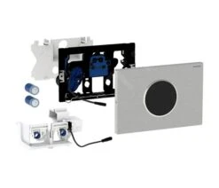 Geberit Sigma10 - Wc-besturing Met Elektronische Spoelactivering, 2-toets Spoeling, Batterijvoeding, Geborsteld/gepolijst Rvs 115.909.SN.6