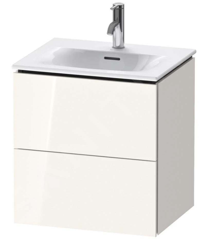 Duravit L-Cube - Wastafelonderkast 550x520x421 Mm, 2 Laden, Glanzend Wit LC630402222 1 Duravit L-Cube - Wastafelonderkast 550x520x421 Mm, 2 Laden, Glanzend Wit LC630402222