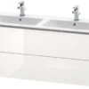 Duravit L-Cube - Wastafelonderkast 550x1290x481 Mm, 2 Laden, Glanzend Wit LC625802222