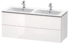 Duravit L-Cube - Wastafelonderkast 550x1290x481 Mm, 2 Laden, Glanzend Wit LC625802222