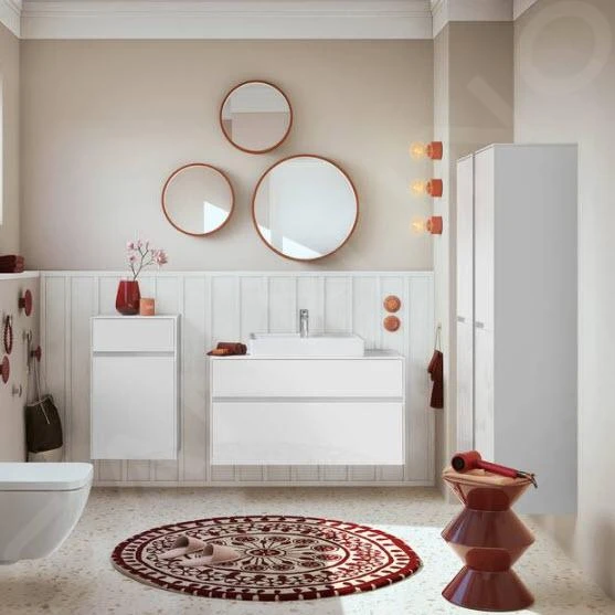 Villeroy & Boch Collaro - Zijkast, 404x748x349 Mm, 1 Deur, Scharnieren Links, Glossy White C03200DH 3 Villeroy & Boch Collaro - Zijkast, 404x748x349 Mm, 1 Deur, Scharnieren Links, Glossy White C03200DH - Afbeelding 3