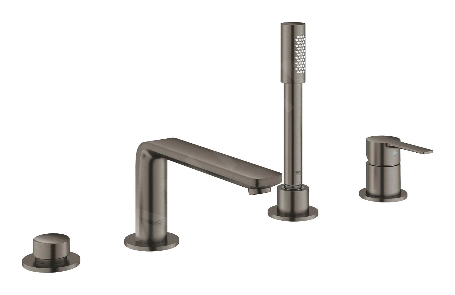 Grohe Lineare - Badrandcombinatie, 4-gats Installatie, Geborsteld Hard Graphite 19577AL1 1 Grohe Lineare - Badrandcombinatie, 4-gats Installatie, Geborsteld Hard Graphite 19577AL1