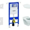 Geberit Duofix - Set Voorwandinstallatie, Closet Alpha Met WC-zitting, SIGMA30 Bedieningsknop, Wit/chroom 111.355.00.5 NR5