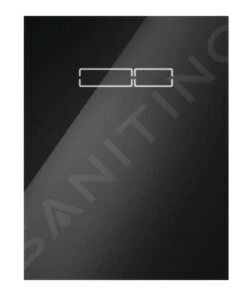 Tece TECElux - Bovenste Bedieningsglasplaat Met Elektronische Sen-Touch-bediening, Zwart Glas 9650003