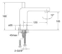 Steinberg 120 - Wastafelkraan, Chroom 120 1025 4 Steinberg 120 - Wastafelkraan, Chroom 120 1025 -Badkamer Luxe ef4e2addde53ad68f759eb0e