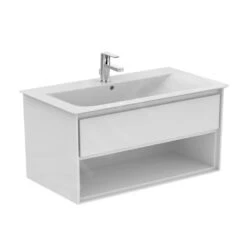 Ideal Standard Connect Air - Wastafelonderkast 1000x440x517 Mm, Glanzend Wit/mat Wit E0828B2