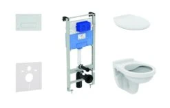 Ideal Standard ProSys - Toiletset - Inbouwreservoir, Closet Alpha Met WC-zitting, Oleas M2 Bedieningsplaat, Chroom ProSys120M SP33