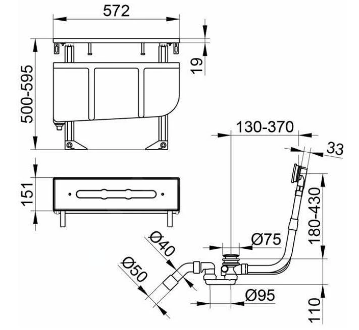 Keuco Toebehoren - Inbouwdeel Voor 4-gats Kraan, Afvoer- En Overloopgarnituur 51130000070 2 Keuco Toebehoren - Inbouwdeel Voor 4-gats Kraan, Afvoer- En Overloopgarnituur 51130000070 - Afbeelding 2