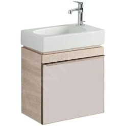 Geberit Citterio - Fontein Onderkast 450 Mm, Glanzend Grijsbruin/eik Beige 500.555.JI.1 -Badkamer Luxe f09e2db744054d66cc5af77d