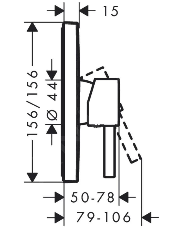 Hansgrohe Finoris - Inbouw Douchekraan, 1 Functie, Chroom 76615000 2 Hansgrohe Finoris - Inbouw Douchekraan, 1 Functie, Chroom 76615000 - Afbeelding 2