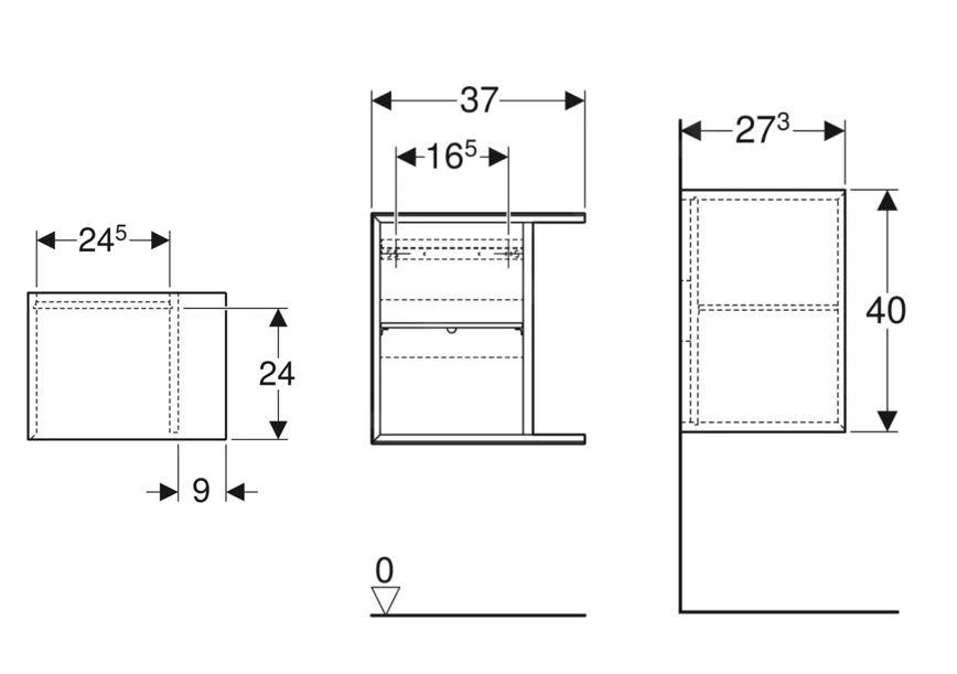 Geberit ICon - Zijkast 37x40x27 Cm, Open, Lava 502.325.JK.1 2 Geberit ICon - Zijkast 37x40x27 Cm, Open, Lava 502.325.JK.1 - Afbeelding 2