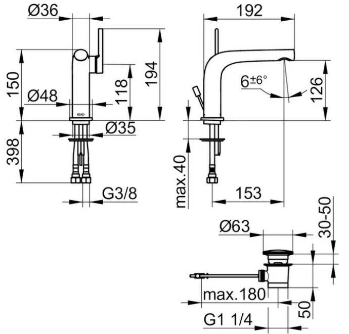Keuco Edition 400 - Wastafelkraan Met Afvoergarnituur, Zwart Chroom Geborsteld 51504130002 2 Keuco Edition 400 - Wastafelkraan Met Afvoergarnituur, Zwart Chroom Geborsteld 51504130002 - Afbeelding 2