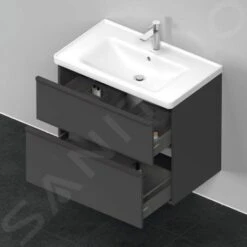 Duravit D-Neo - Wastafelonderkast 784x625x452 Mm, 2 Laden, Grafiet Mat DE435504949 -Badkamer Luxe f1e03447bc81efb0c47959d8