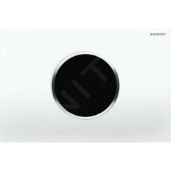 Geberit Sigma10 - Bedieningsplaat, Elektronisch, Dual Flush Spoeling, Netvoeding, Wit/chroom 115.907.KJ.1