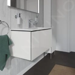 Duravit L-Cube - Wastafelonderkast Compact, 400x820x391 Mm, 1 La, Glanzend Wit LC615702222 -Badkamer Luxe f1f9dc519d2f8f3a9f143353