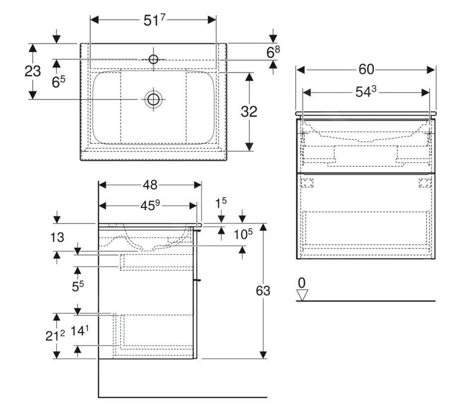 Geberit ICon - Wastafelonderkast Met Wastafel, 600x630x480 Mm, Glanzend Wit 502.335.01.2 2 Geberit ICon - Wastafelonderkast Met Wastafel, 600x630x480 Mm, Glanzend Wit 502.335.01.2 - Afbeelding 2