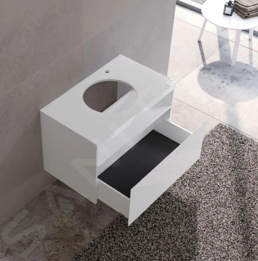 Keuco Stageline - Wastafelonderkast, 650x550x490 Mm, Met Uitsparing Voor Wastafel En Kraan Rechts, Met Verlichting En USB, Wit 32855300100 4 Keuco Stageline - Wastafelonderkast, 650x550x490 Mm, Met Uitsparing Voor Wastafel En Kraan Rechts, Met Verlichting En USB, Wit 32855300100 - Afbeelding 4