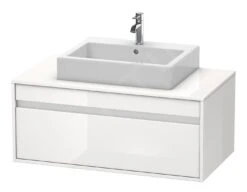 Duravit Ketho - Wastafelonderkast 426x1000x550 Mm, 1 Lade, Glanzend Wit KT669502222