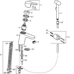 Hansa Primo - Wastafelkraan Met Bidetdouche, Chroom 49462203 -Badkamer Luxe f426aae16fc4b0c19ec8c786