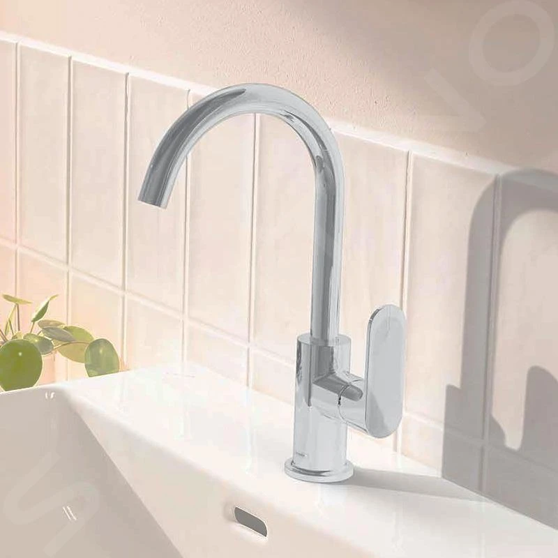 Hansgrohe Rebris S - Wastafelkraan Met Afvoer En Draaibare Uitloop, Chroom 72536000 3 Hansgrohe Rebris S - Wastafelkraan Met Afvoer En Draaibare Uitloop, Chroom 72536000 - Afbeelding 3