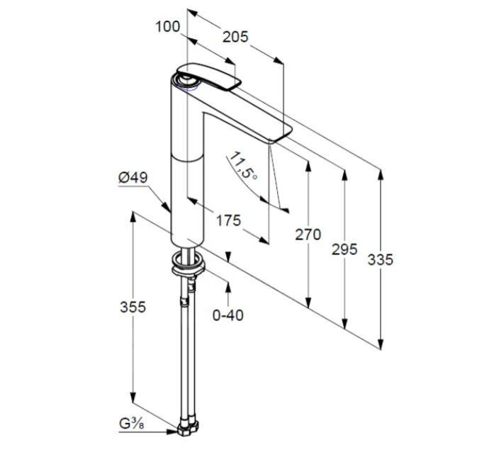 Kludi Balance - Wastafelkraan, Mat Zwart 522988775 2 Kludi Balance - Wastafelkraan, Mat Zwart 522988775 - Afbeelding 2