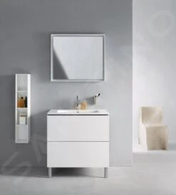 Duravit L-Cube - Wastafelonderkast 856x820x481 Mm, 2 Laden, Glanzend Wit LC662602222 -Badkamer Luxe f58108adb1b353a0f64e4e3d 1