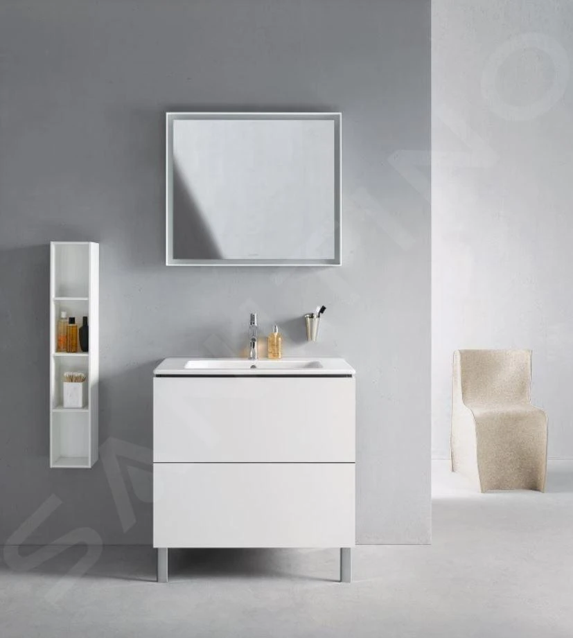 Duravit L-Cube - Wastafelonderkast 856x620x481 Mm, 2 Laden, Glanzend Wit LC662502222 3 Duravit L-Cube - Wastafelonderkast 856x620x481 Mm, 2 Laden, Glanzend Wit LC662502222 - Afbeelding 3