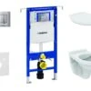 Geberit Duofix - Set Voorwandinstallatie, Closet Alpha Met WC-zitting, SIGMA30 Bedieningsknop, Mat Chroom/chroom 111.355.00.5 NR7