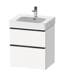 Duravit D-Neo - Wastafelkast 625x584x452 Mm, 2 Laden, Mat Wit DE4376018180000