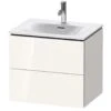 Duravit L-Cube - Wastafelonderkast 550x620x481 Mm, 2 Laden, Glanzend Wit LC630502222