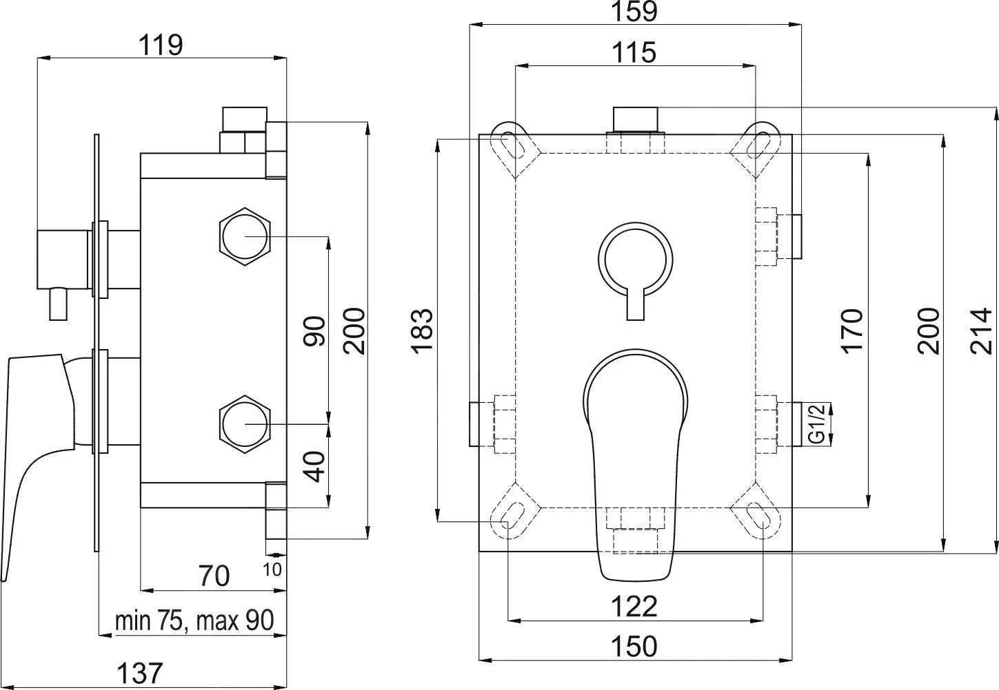 Novaservis Titania Nice - Inbouwkraan Voor 3 Functies Met Binnenwerk, Chroom BOX97051RX,0 2 Novaservis Titania Nice - Inbouwkraan Voor 3 Functies Met Binnenwerk, Chroom BOX97051RX,0 - Afbeelding 2