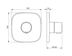 Hansa Living - Thermostatische Douchekraan Inbouw, Chroom 81129583 -Badkamer Luxe f7e4110da132ec738ea6cc6a
