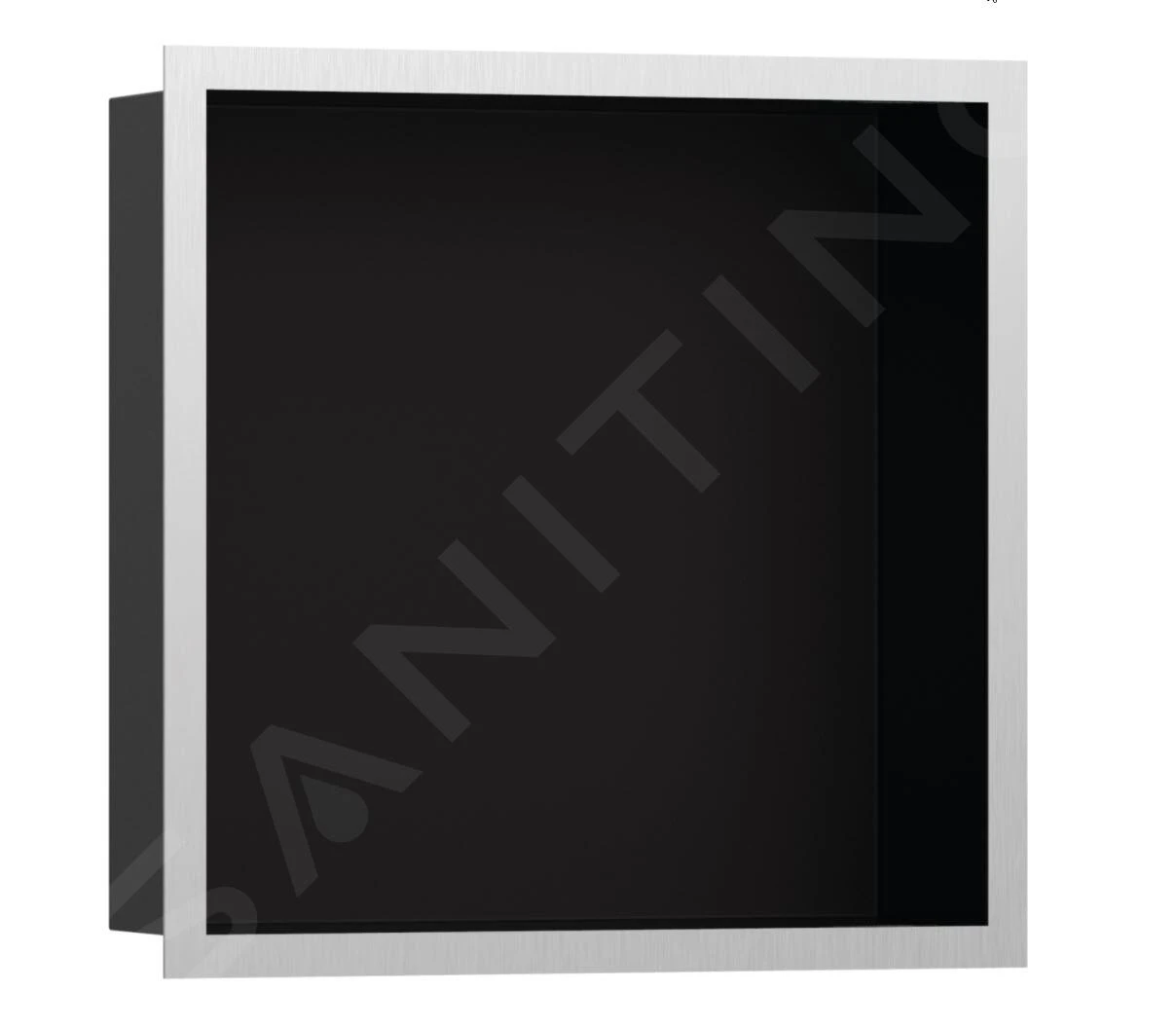 Hansgrohe XtraStoris Individual - Inbouwnis Met Designlijst, 300x300x100 Mm, Mat Zwart/geborsteld Rvs 56098800 1 Hansgrohe XtraStoris Individual - Inbouwnis Met Designlijst, 300x300x100 Mm, Mat Zwart/geborsteld Rvs 56098800