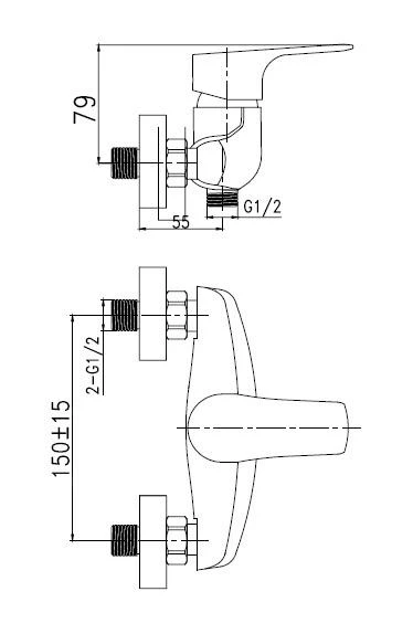 Novaservis Titania Nice - Douchekraan, Chroom 97060/1,0 2 Novaservis Titania Nice - Douchekraan, Chroom 97060/1,0 - Afbeelding 2