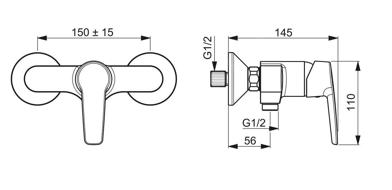 Hansa Polo - Douchekraan, Chroom 51450163 2 Hansa Polo - Douchekraan, Chroom 51450163 - Afbeelding 2