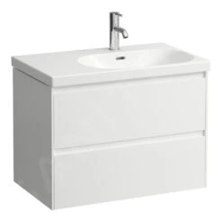 Laufen Lani - Wastafelonderkast, 74x45x52 Cm, 2 Laden, Glanzend Wit H4035821122611