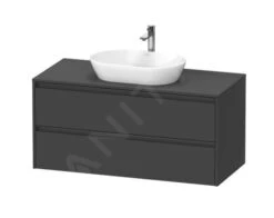 Duravit Ketho.2 - Wastafelonderkast Met Uitsparing 568x1200x550 Mm, 2 Laden, Grafiet Mat K24897049490000