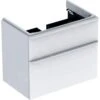 Geberit Smyle Square - Wastafelkast, 734x470x617 Mm, 2 Laden, Glanzend Wit/mat Wit 500.353.00.1