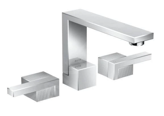 Axor Edge - Wastafelmengkraan Voor Wandinbouw, 3-gats Chroom/diamond Cut 46051000 1 Axor Edge - Wastafelmengkraan Voor Wandinbouw, 3-gats Chroom/diamond Cut 46051000