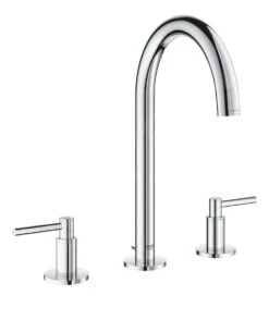 Grohe Atrio - Wastafelkraan Met Afvoergarnituur En Draaibare Uitloop, M-size, 3-gats Installatie, Chroom 20009003