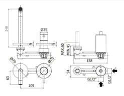 Paffoni Stick - Inbouw Wastafelkraan, 2-gats, Rvs SK106ST70 -Badkamer Luxe fbbcd4b98377905d49f3e2d0 1
