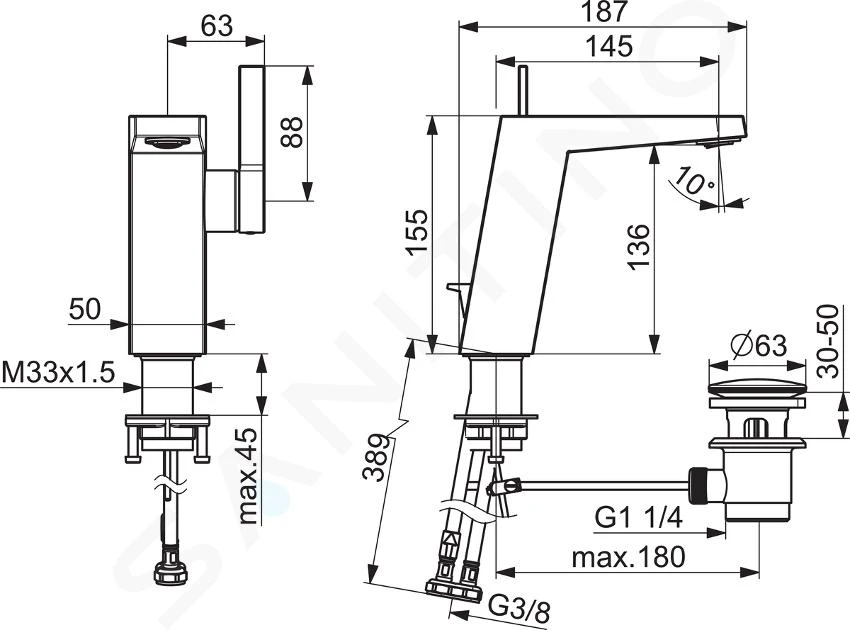 Hansa Loft - Wastafelkraan Met Waste, Chroom 57552203 2 Hansa Loft - Wastafelkraan Met Waste, Chroom 57552203 - Afbeelding 2